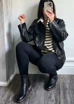 Mocha & Black Rugby Top