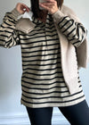 Mocha & Black Rugby Top