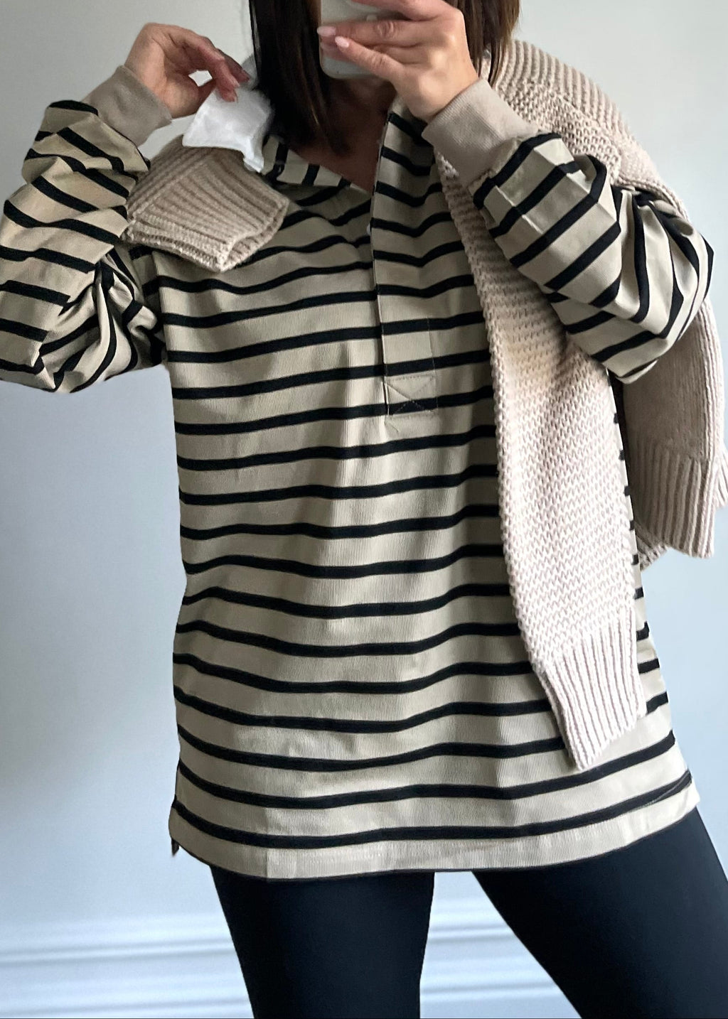 Mocha & Black Rugby Top