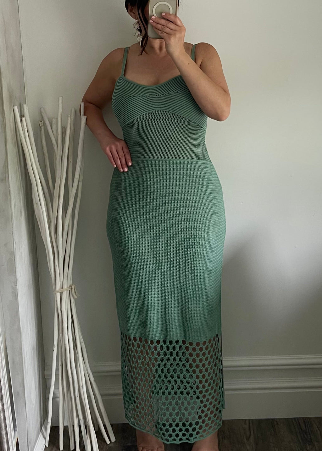 Sage Amalfi Knit Midi