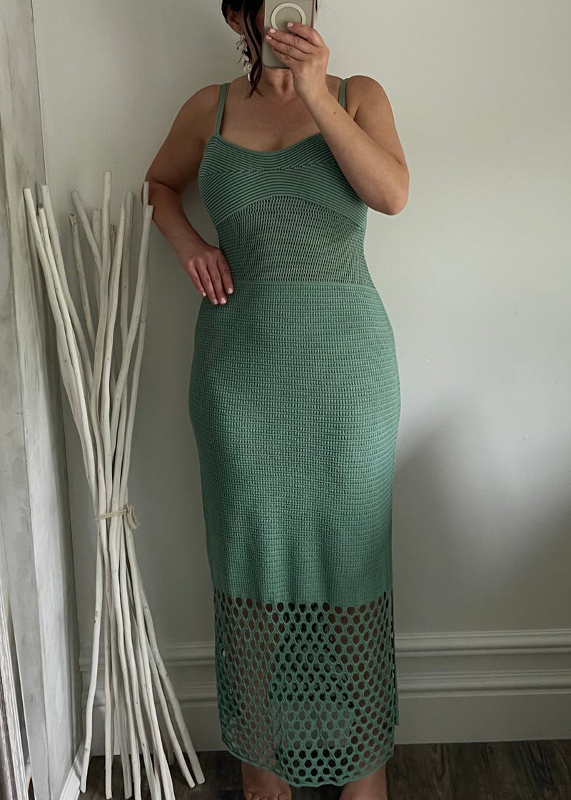 Sage Amalfi Knit Midi
