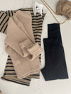 Mocha & Black Rugby Top