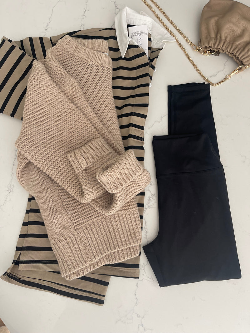 Mocha & Black Rugby Top