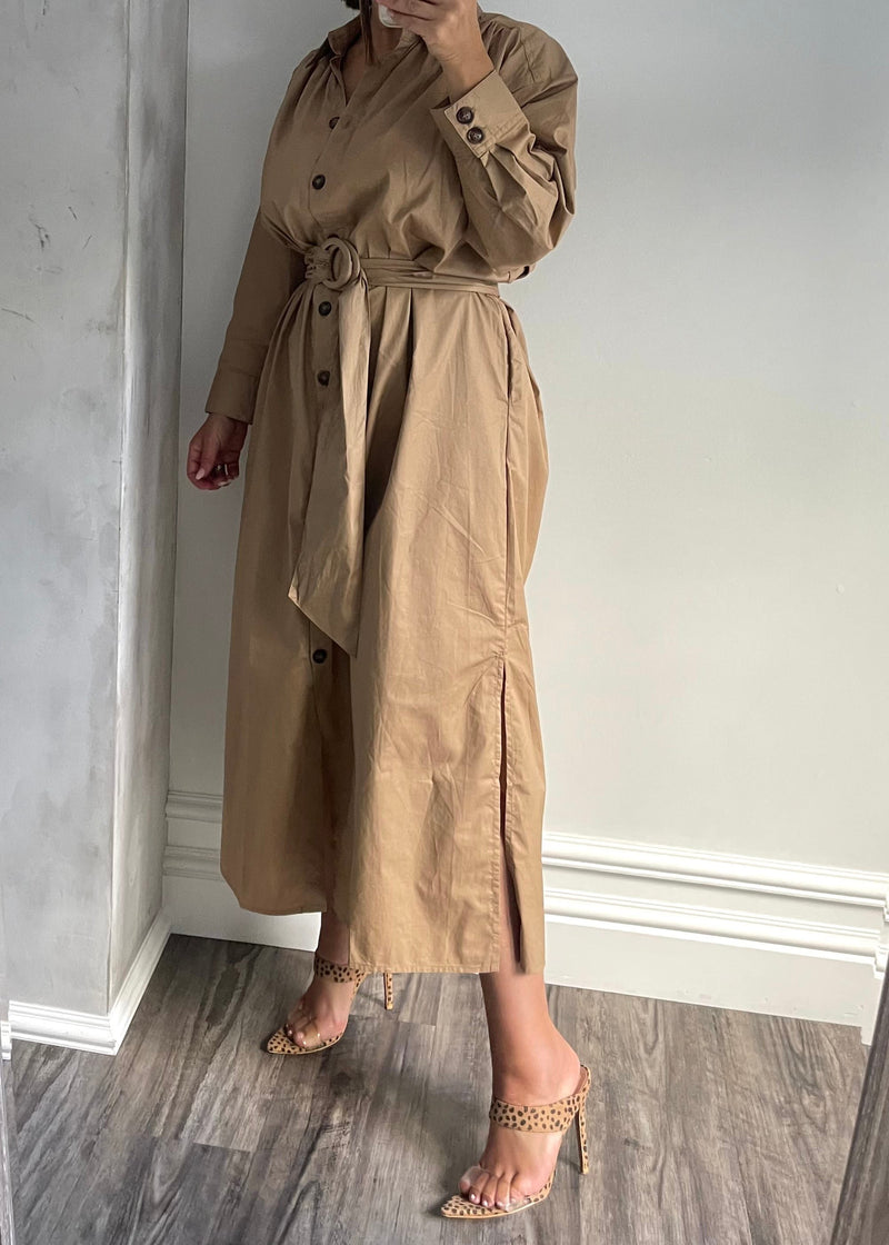 Mocha Trench Dress