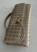 Champagne Woven Crossbody