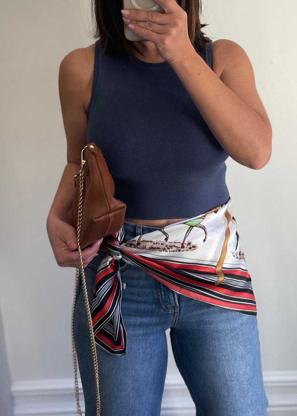 Navy Knit Top