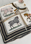 Oat & Black Equestrian Scarf