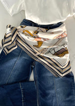 Oat & Black Equestrian Scarf