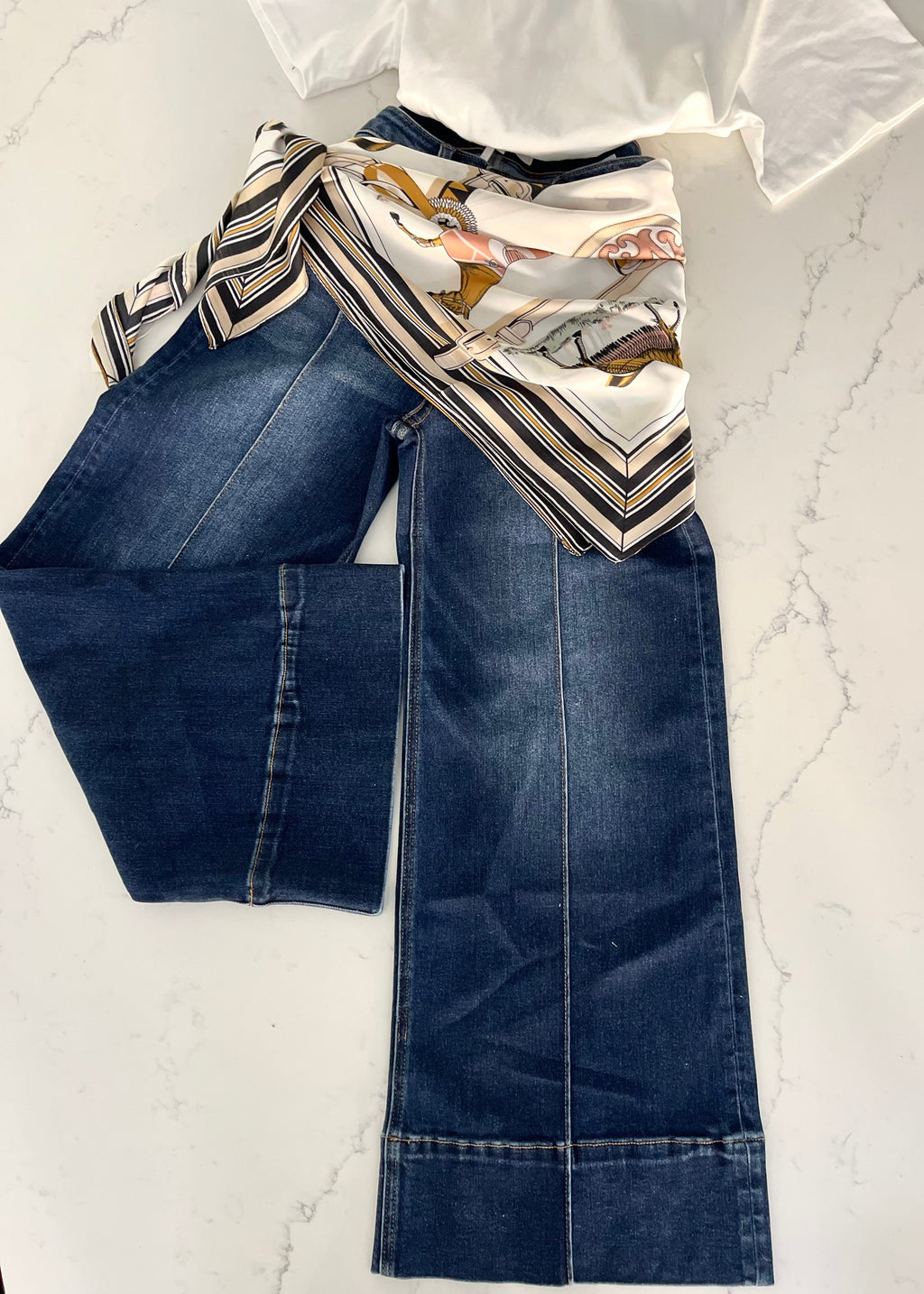 Oat & Black Equestrian Scarf