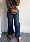 Denim Isla Mid Rise Pintuck Crop
