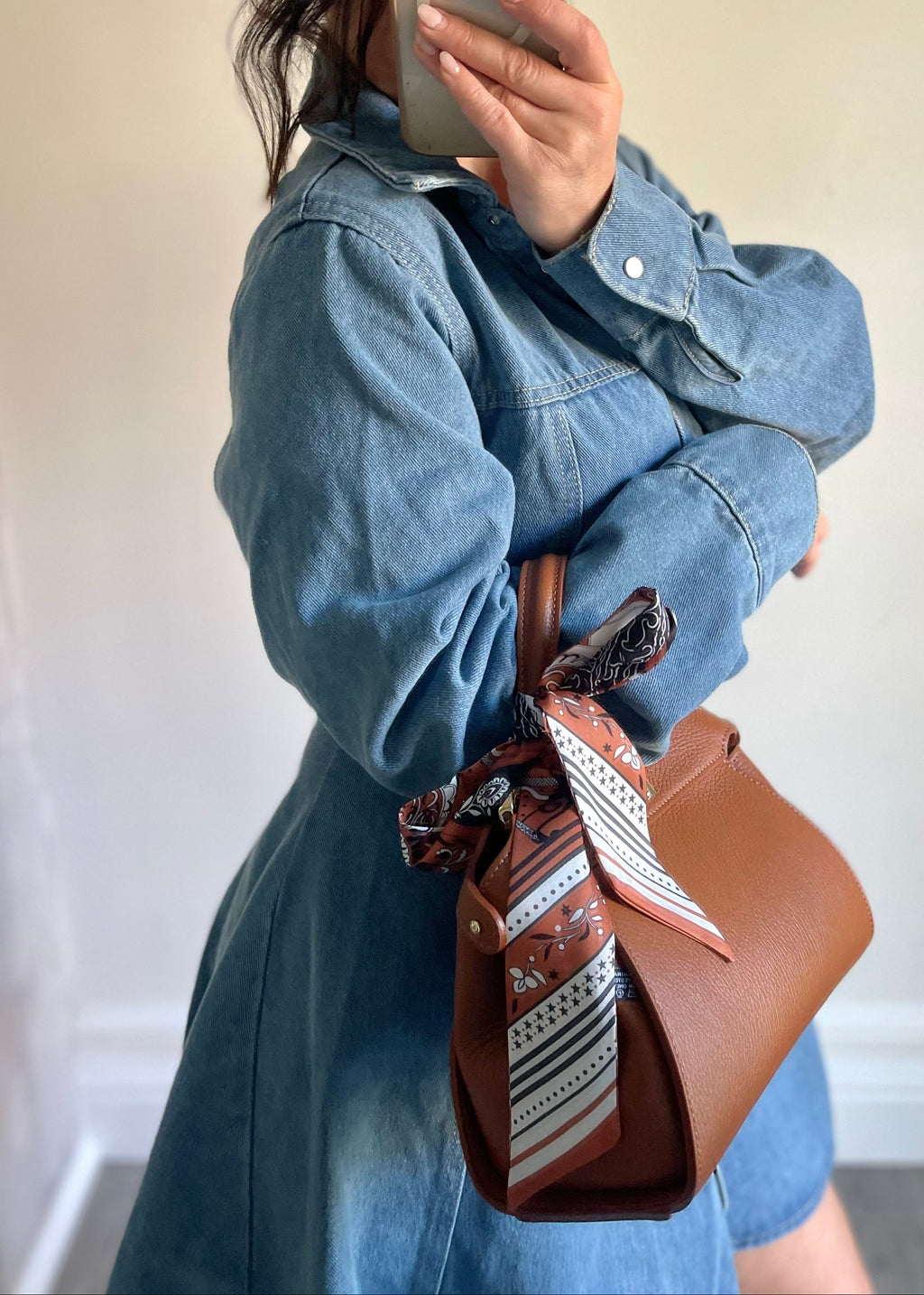 Black & Camel Silky Skinny Scarf