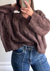 Espresso Cable Knit Sweater