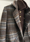 Espresso Check Printed Coat