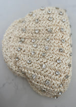 Oat Straw Rhinestone Clutch