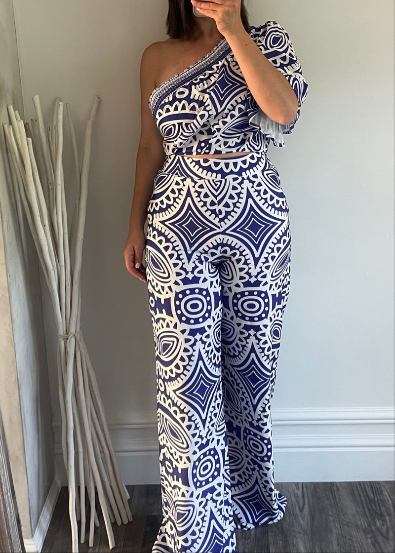 Blue Amalfi Formal Pant Set