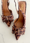 Camel Paris Bow Leopard Heel