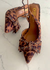 Camel Paris Bow Leopard Heel
