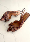 Camel Paris Bow Leopard Heel