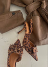 Camel Paris Bow Leopard Heel
