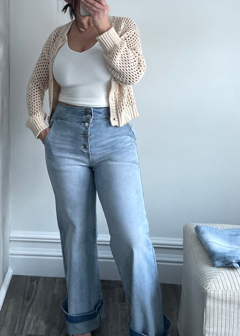 Denim Melania High Rise Wide Leg