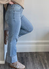 Denim Cora High Rise Straight Cuff