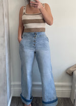 Denim Melania High Rise Wide Leg