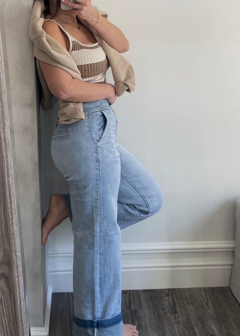 Denim Melania High Rise Wide Leg