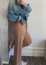 Camel Wide Leg Jogger