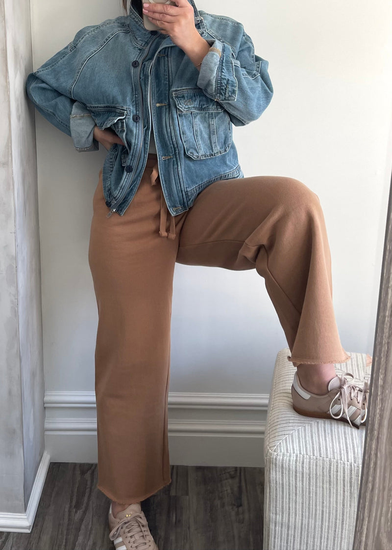 Camel Wide Leg Jogger