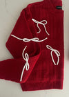 Red Paris Bows Sweater
