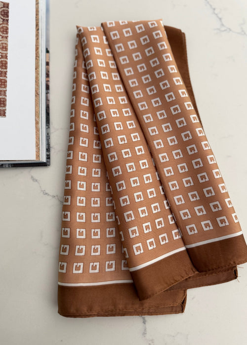 Camel Silky Capsule Wardrobe Scarf