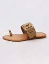 Nude Rafia Toe Ring Sandal