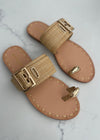 Nude Rafia Toe Ring Sandal