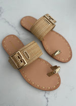 Nude Rafia Toe Ring Sandal