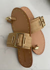 Nude Rafia Toe Ring Sandal