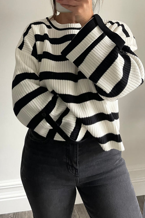 Black & White Stripe Sweater