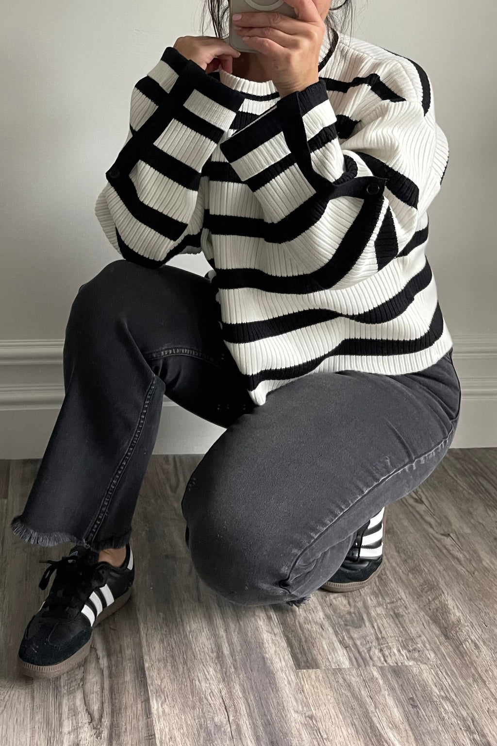 Black & White Stripe Sweater