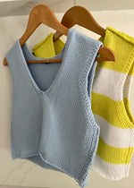 Blue Knit Top