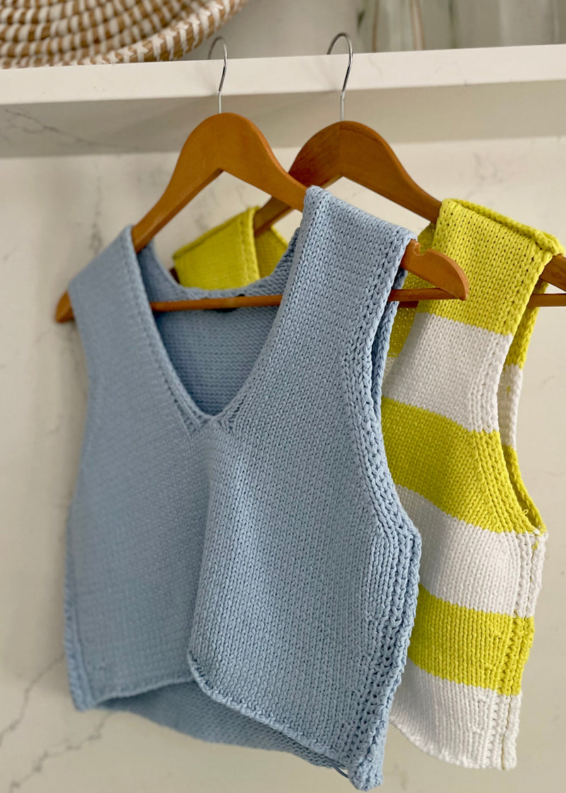 Blue Knit Top