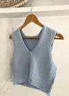 Blue Knit Top
