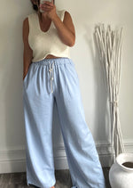 Blue Loungewear Wide Leg Jogger