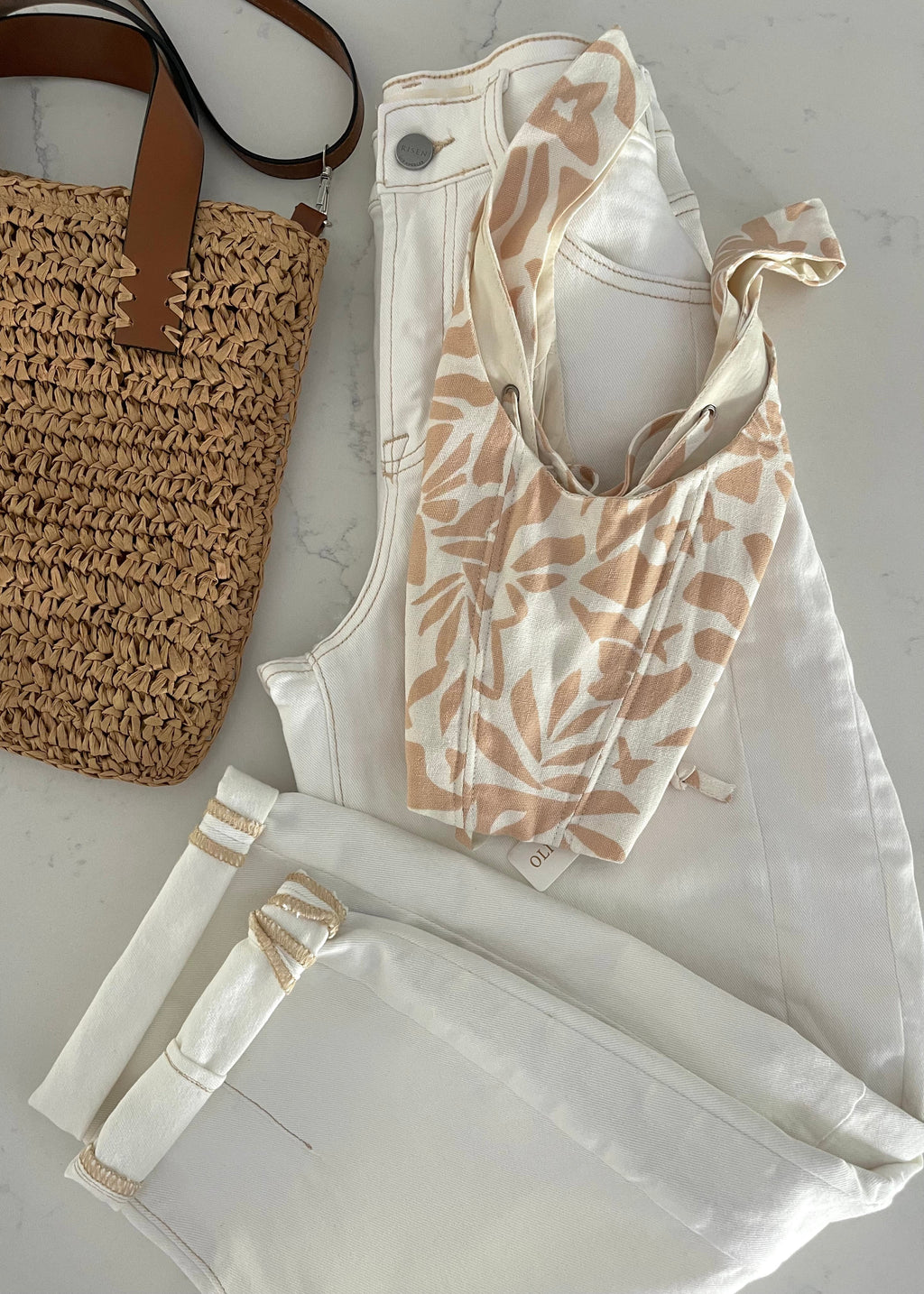 Oat Tropics Crop Lace Back Corset