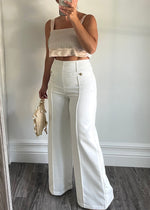 Champagne Rhinestone Mesh Crop