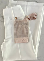 Champagne Rhinestone Mesh Crop