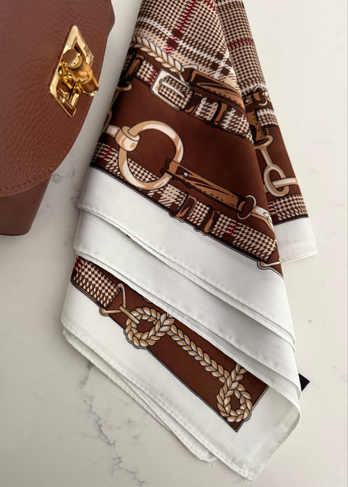 Espresso Equestrian Silky Scarf