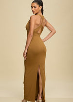Mocha Algarve Fitted Maxi