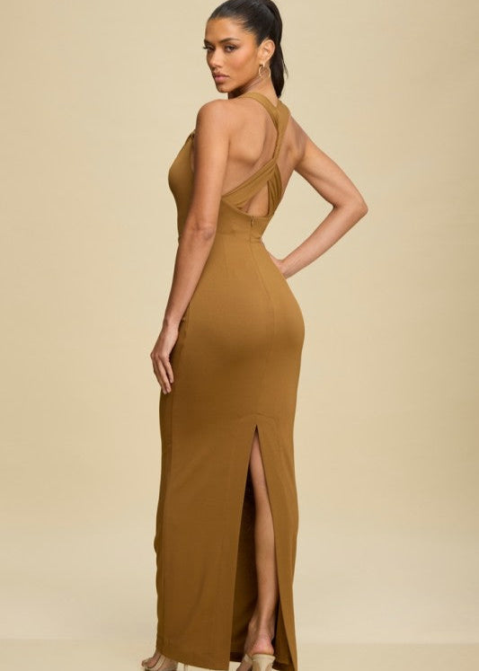 Mocha Algarve Fitted Maxi