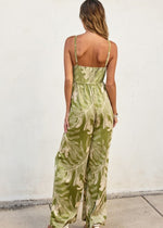 Olive Silky Algarve Formal Jumpsuit