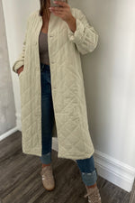 Oat Quilted Midi Coat