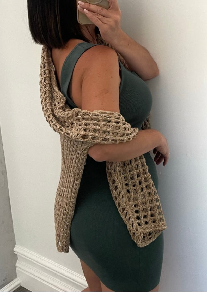 Olived Sage Knit Tank Dress